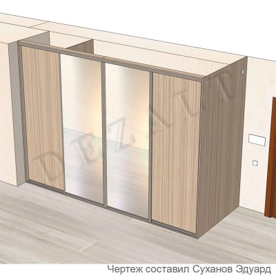 Схема встроенного шкафа-купе