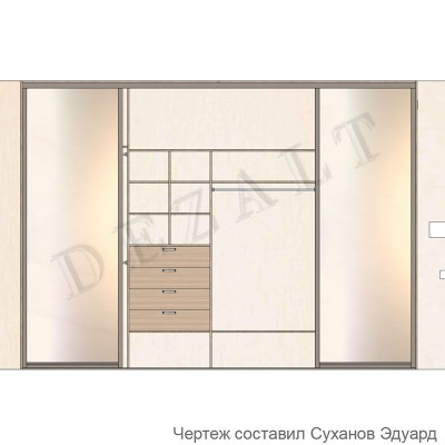 Схема встроенного шкафа-купе