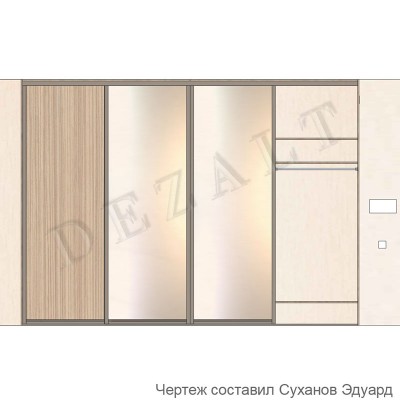 Схема встроенного шкафа-купе