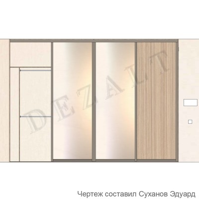 Схема встроенного шкафа-купе
