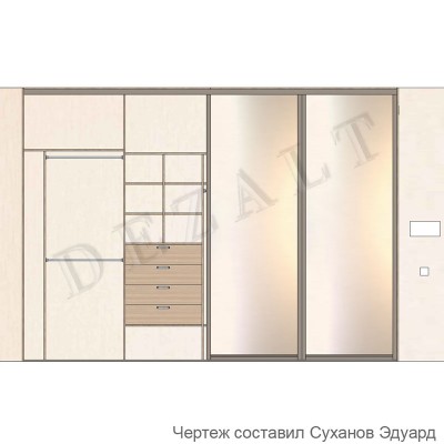 Схема встроенного шкафа-купе