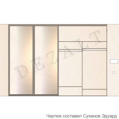 Схема встроенного шкафа-купе