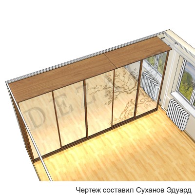 Каркасный большой шкаф-купе