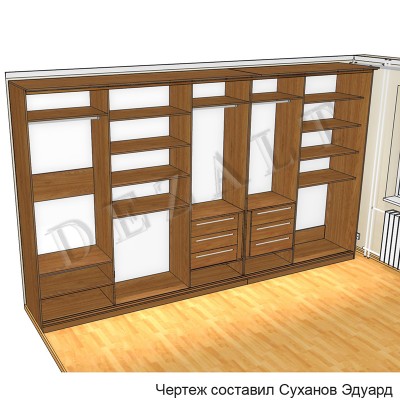 Каркасный большой шкаф-купе