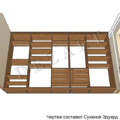 Каркасный большой шкаф-купе