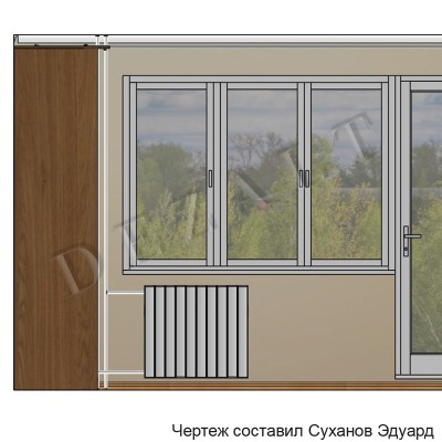 Каркасный большой шкаф-купе