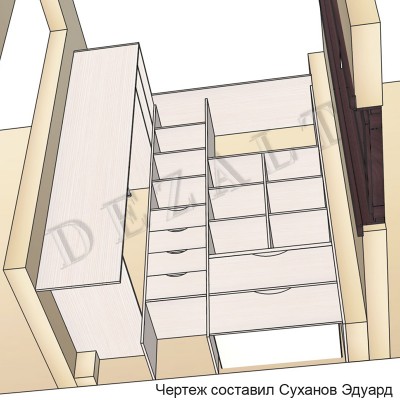 Гардеробная углом