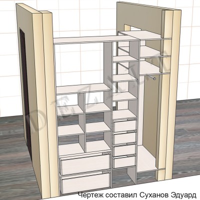 Гардеробная углом