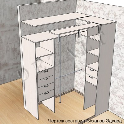 Чертежи гардеробной