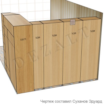 Угловой шкаф комбинированный