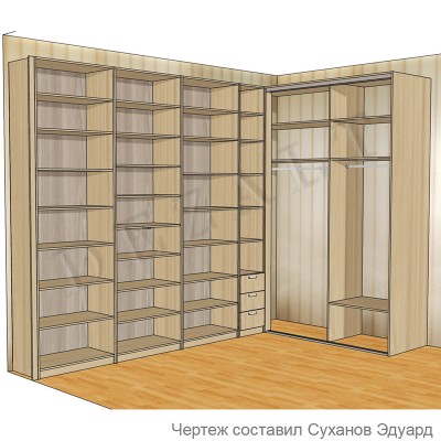 Чертежи углового шкафа
