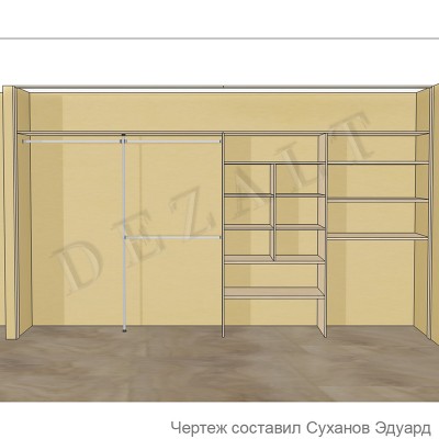 Чертежи большого шкафа-купе