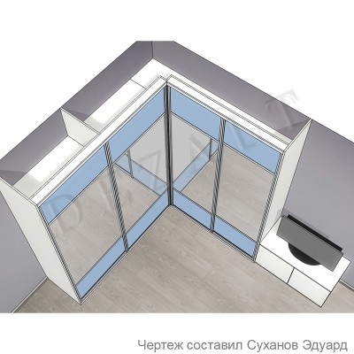 Угловой шкаф-купе