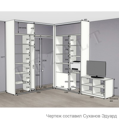 Угловой шкаф-купе