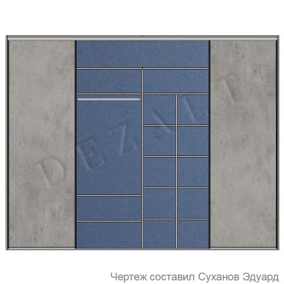 Чертежи шкафа-купе 4 двери