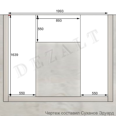 Схема гардеробной, полки для обуви