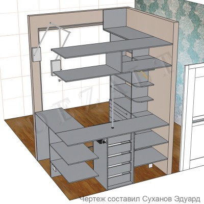 Чертежи гардеробной