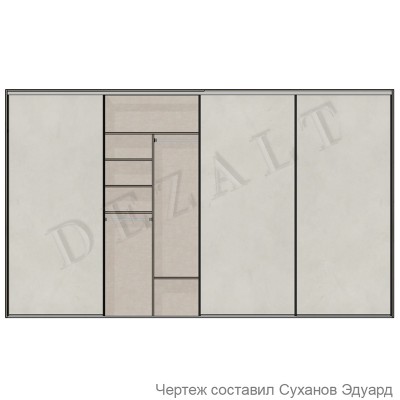 Чертежи шкафа-купе 4 двери