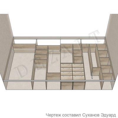 Чертежи шкафа-купе 4 двери