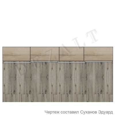 Чертежи шкафа-купе 4 двери