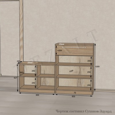 Шкаф распашной в прихожую