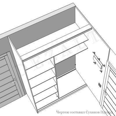 Чертеж шкафа-купе в прихожую