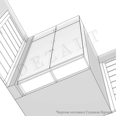 Чертеж шкафа-купе в прихожую