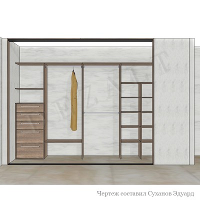 Шкаф-купе с загибом