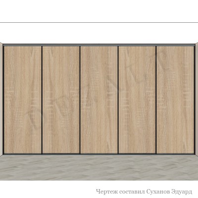 Чертеж большого шкафа-купе