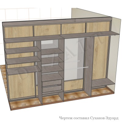 Шкаф-купе 4 двери