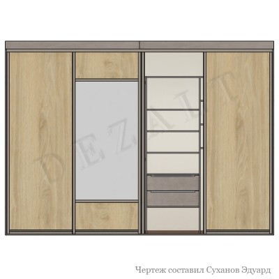 Шкаф-купе 4 двери