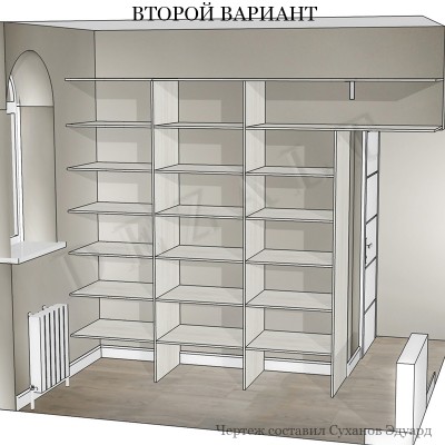 Схемы гардеробной комнаты