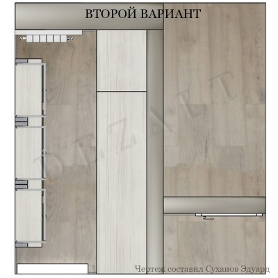 Схемы гардеробной комнаты