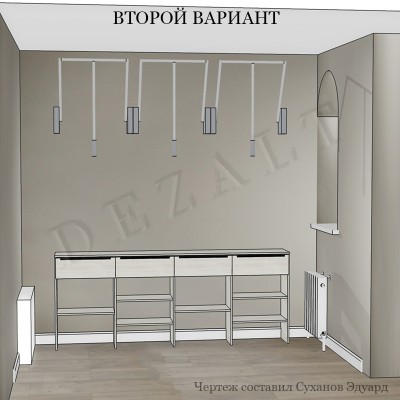 Схемы гардеробной комнаты