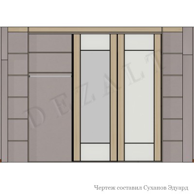 Шкаф-купе со скошенными сторонами