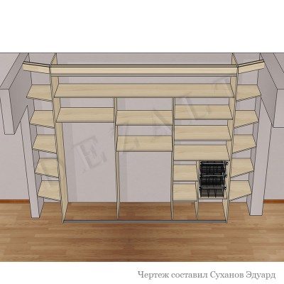 Шкаф-купе со скошенными сторонами