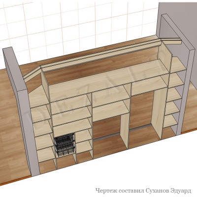 Шкаф-купе со скошенными сторонами