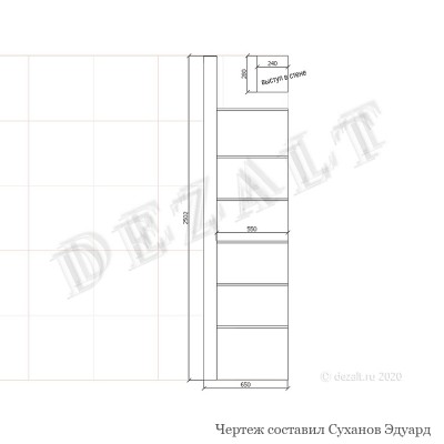 Шкаф-купе встроенный 4 двери