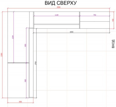 Угловой шкаф-купе в прихожую с зеркалом