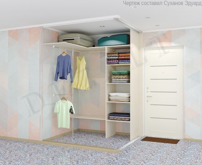 Схемы гардеробной