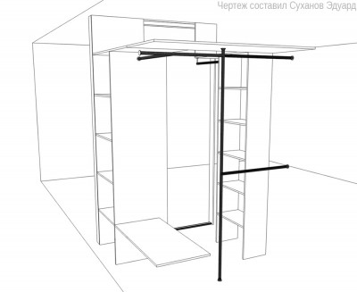 Схемы гардеробной