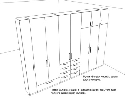 Большой распашной шкаф в прихожую