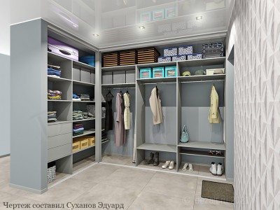 Шкаф-купе угловой с зеркалами
