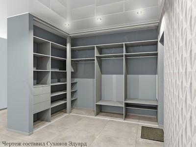 Шкаф-купе угловой с зеркалами
