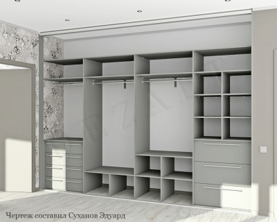 Шкаф-купе встроенный 4 двери