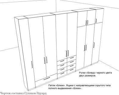 Большой распашной шкаф в прихожую