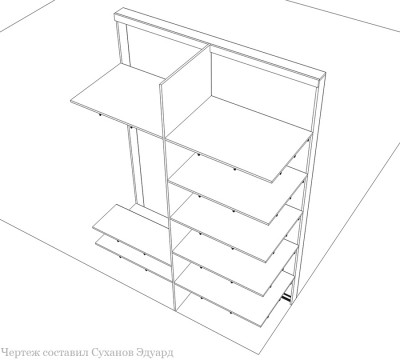 Шкаф-купе в нишу с натяжным потолком