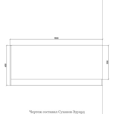 Чертеж шкафа-купе 2 двери