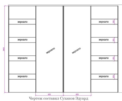 Шкаф-купе 4 двери