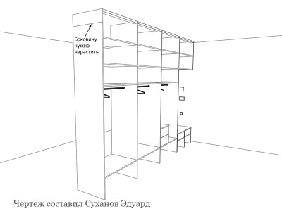 Большой распашной шкаф в прихожую